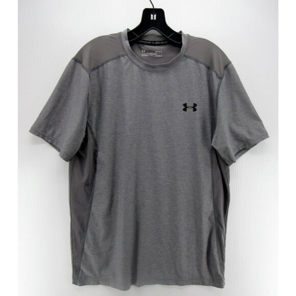 Under Armour Shirt Large Heat Gear Fitted Running Gym Preppy Pullover - Picture 1 of 9